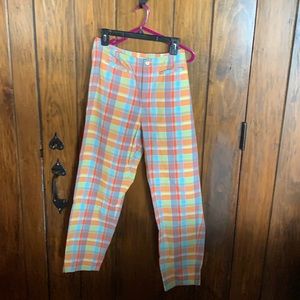 Plaid capris